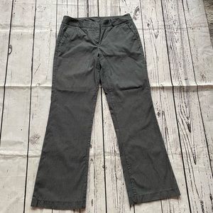 New York & Company Women’s Dress Pants Mid Rise Gray Striped Size 4